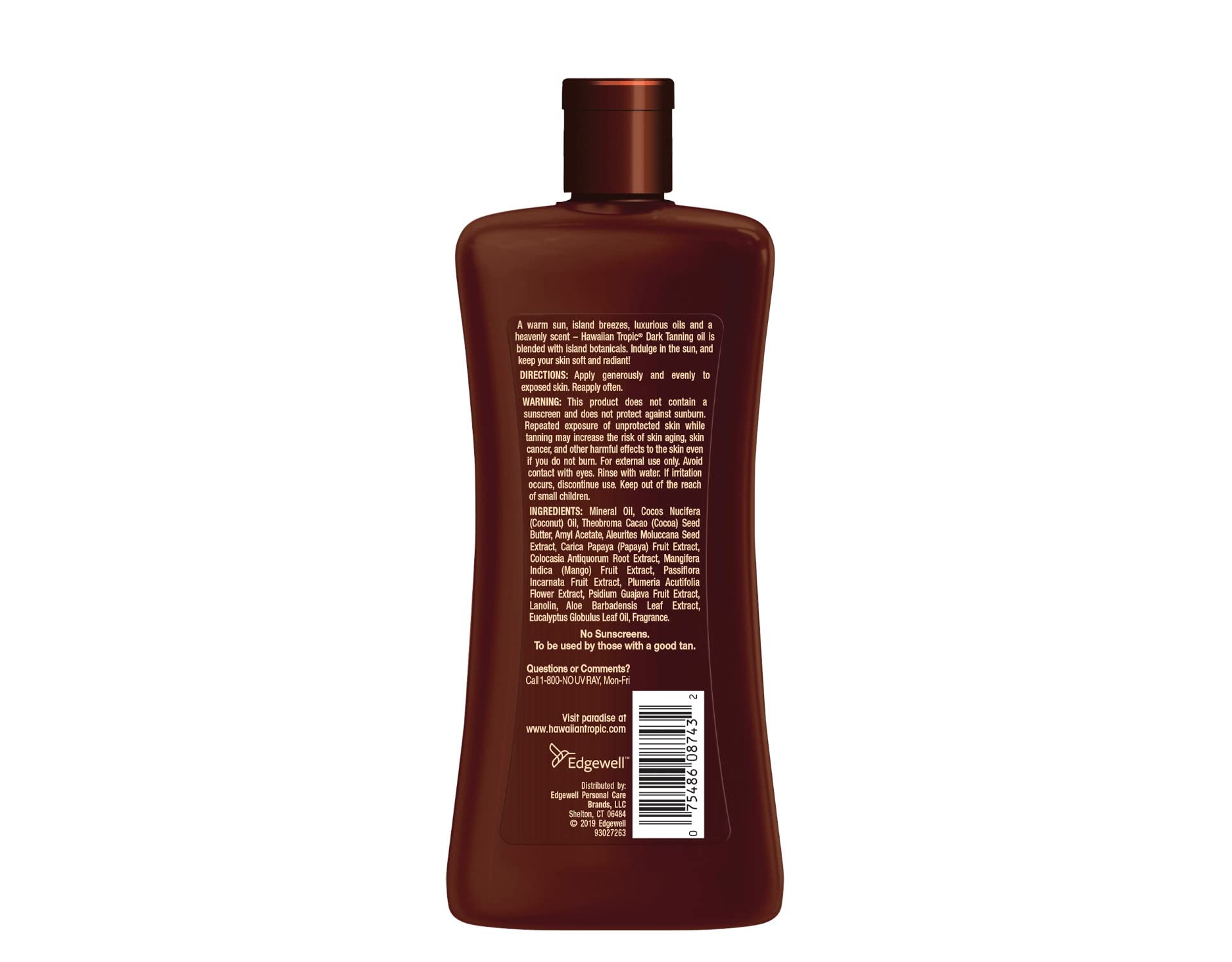Hawaiian Tropic Dark Tanning Oil, 8-Fluid Ounce Bottles (Pack of 2)