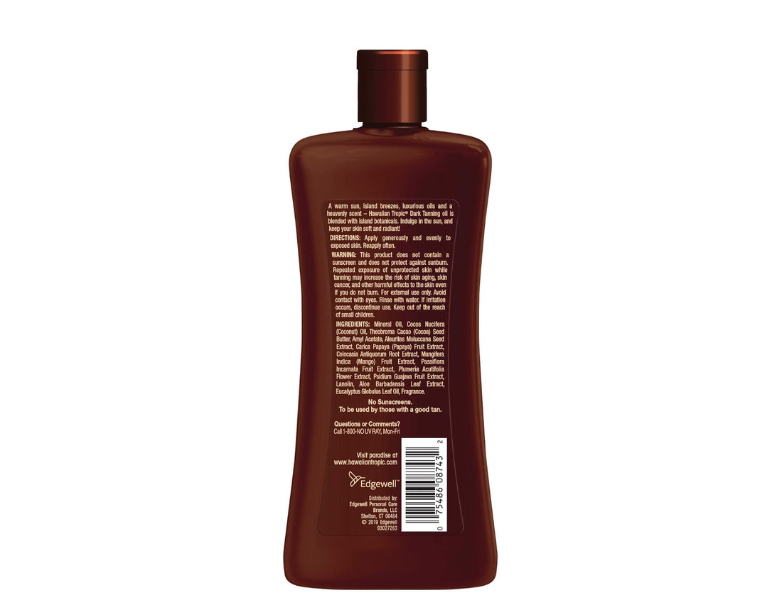 Hawaiian Tropic Dark Tanning Oil, 8-Fluid Ounce Bottles (Pack of 2)
