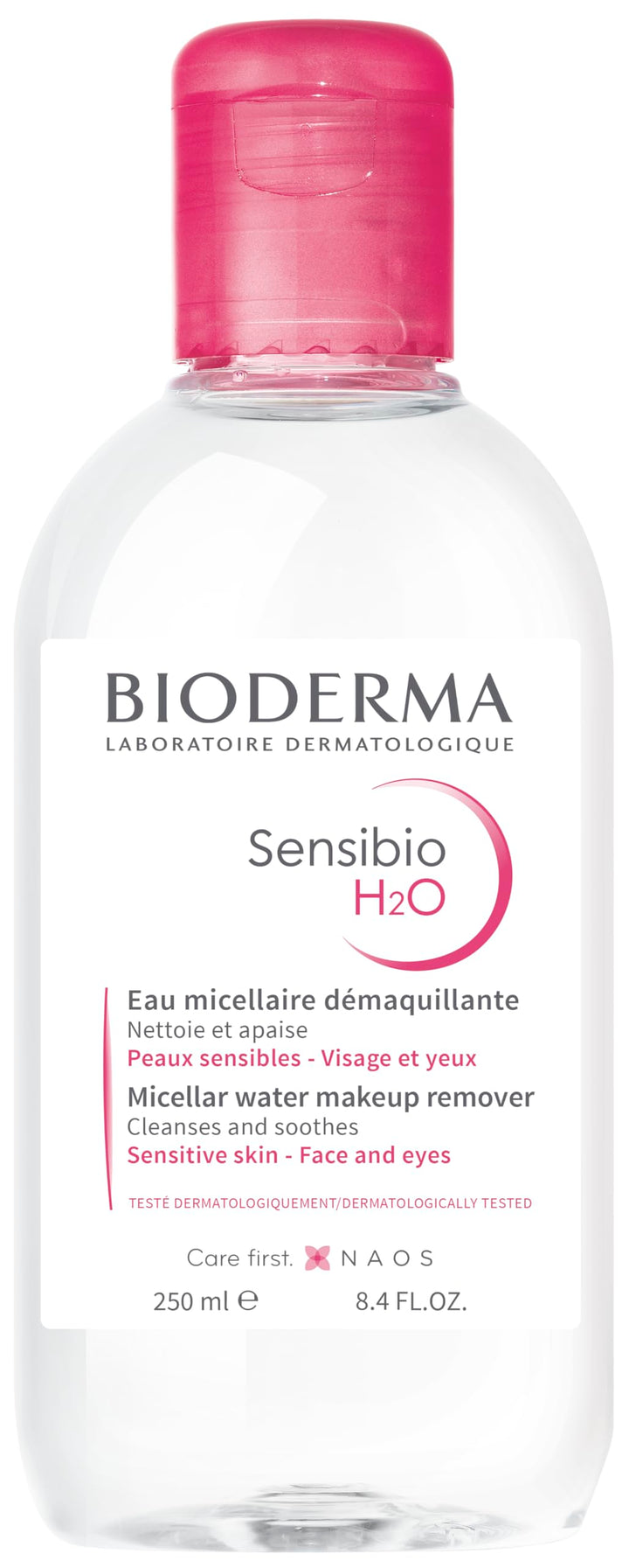 Bioderma Sensibio H2O Micellar Water, Makeup Remover, Gentle for Skin, Fragrance-Free & Alcohol-Free, No Rinse Skincare with Micellar Technology for Normal To Sensitive Skin Types