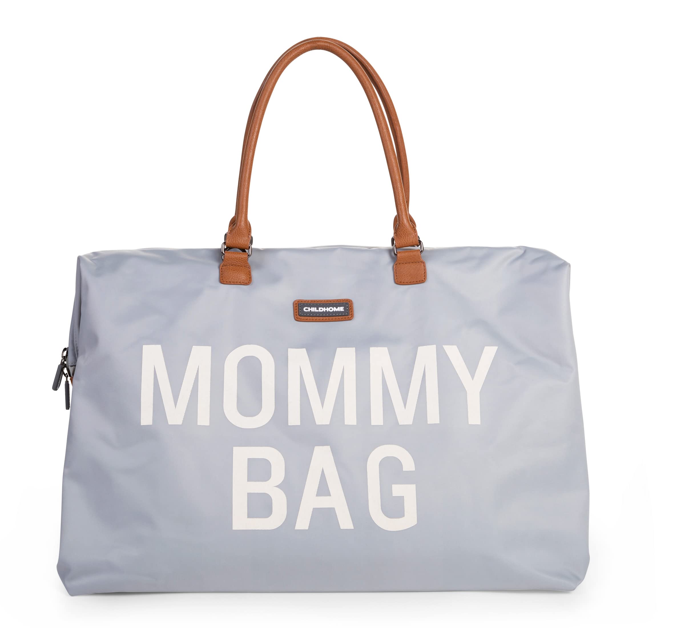 Childhome The Original Mommy Bag – Large Baby Diaper Bag, Mommy Hospital Tote and Travel Tote, Pregnancy Must Haves (Mommy Grey)