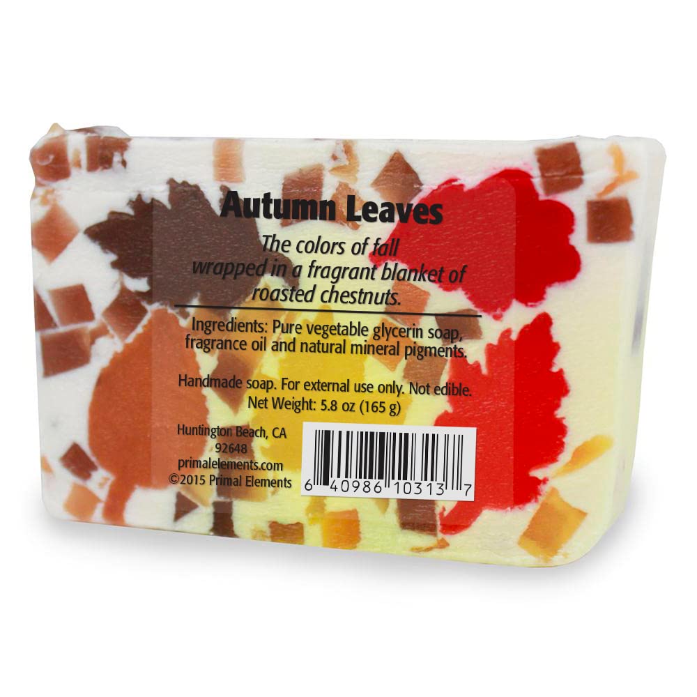 Primal Elements Autumn Leaves 6.0 Oz. Handmade Glycerin Bar Soap