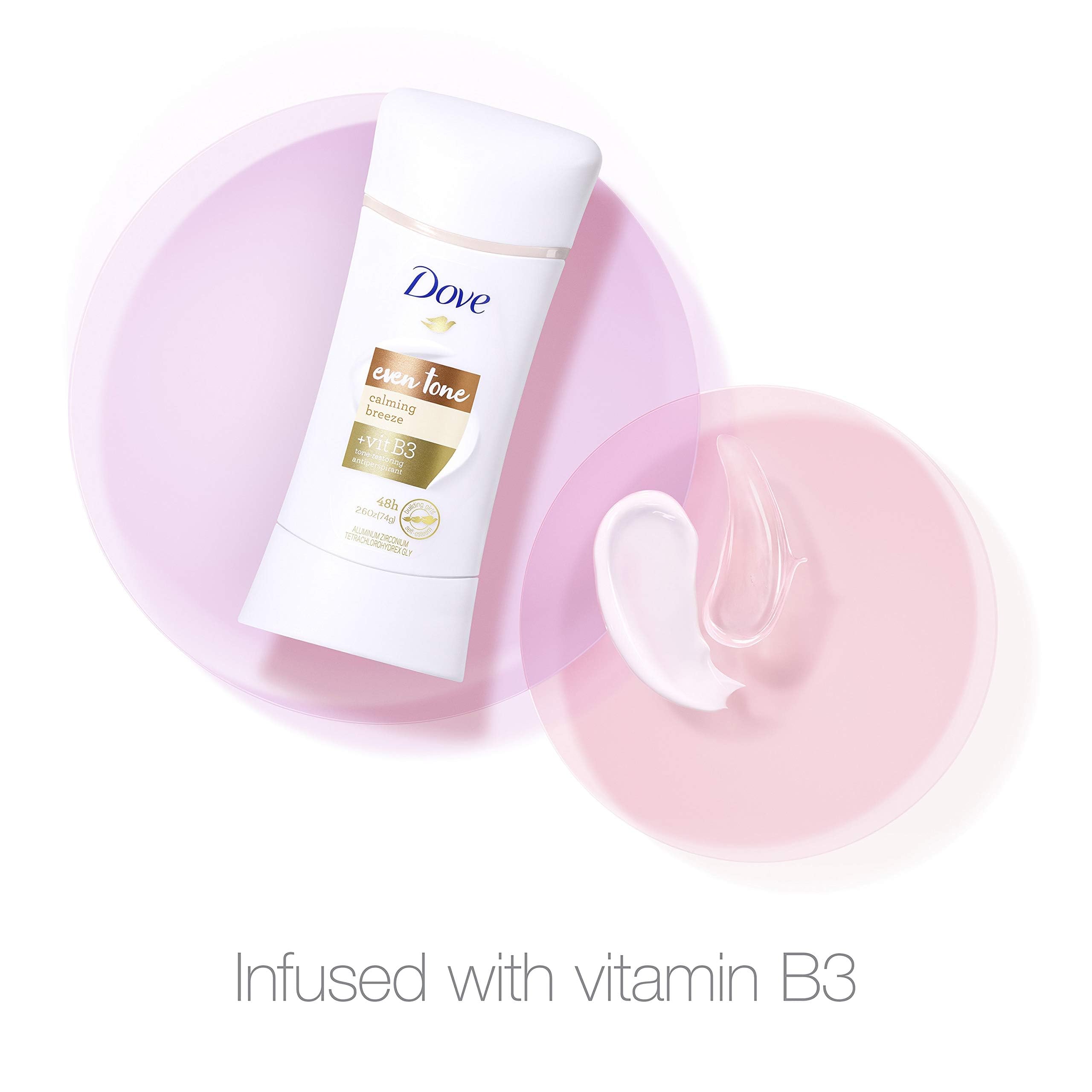 Dove Even Tone Antiperspirant Deodorant for Uneven Skin Tone Calming Breeze Sweat Block for All-Day Fresh Feeling 2.6 oz 3 Count