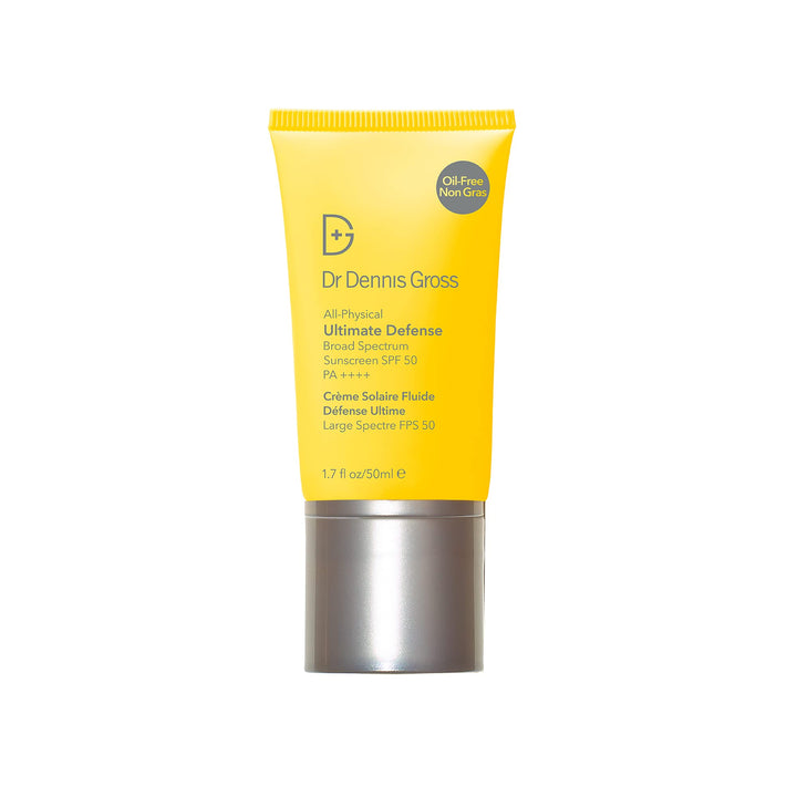 Dr Dennis Gross All-Physical Ultimate Defense Sunscreen Broad Spectrum SPF 50: 100% Mineral Sunscreen, Water & Sweat Resistant, Oil-Free, 1.7 fl oz