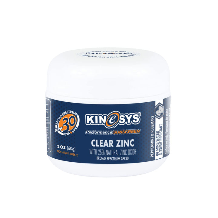 KINeSYS Reef Safe Natural Mineral Zinc Oxide Sunscreen, Rubs in Clear, SPF 30, Broad Spectrum UVA/UVB protection for Face and Body; Alcohol, PABA & Oxybenzone FREE, Peppermint & Rosemary Scent, 2 oz