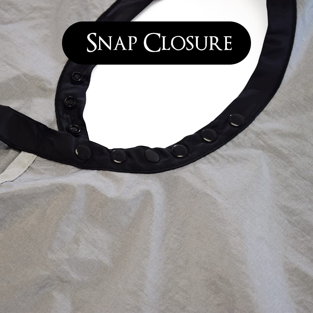 Betty Dain Reversi Cape Black/Silver with Snap Closure