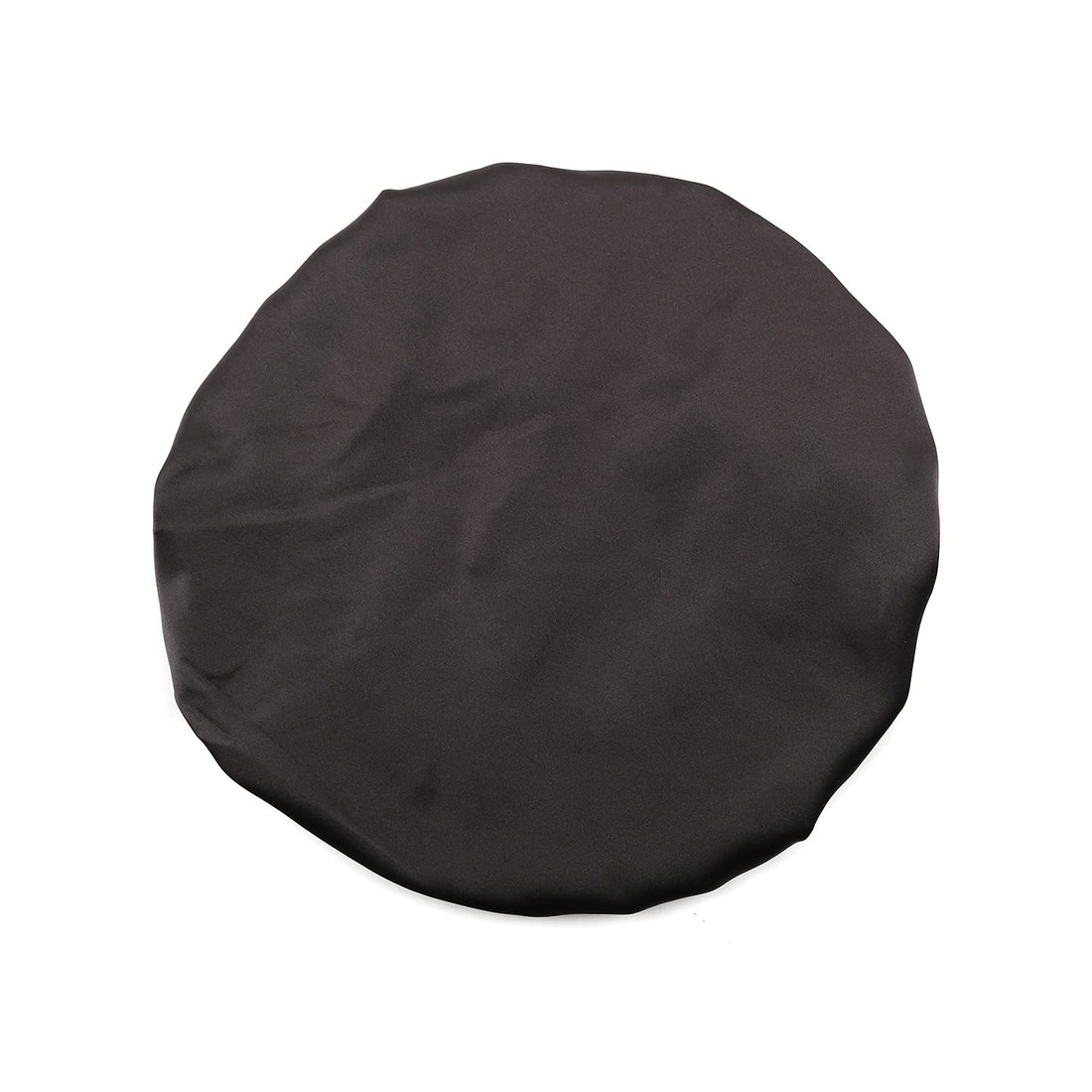Sent Hair Kids Satin Bonnet Sleep Cap for Natural Hair Double Layers Hair Bonnet Wide Elastic Band Night Sleep Hat for Baby Toddler Child Teens (Black,Color Fixed)