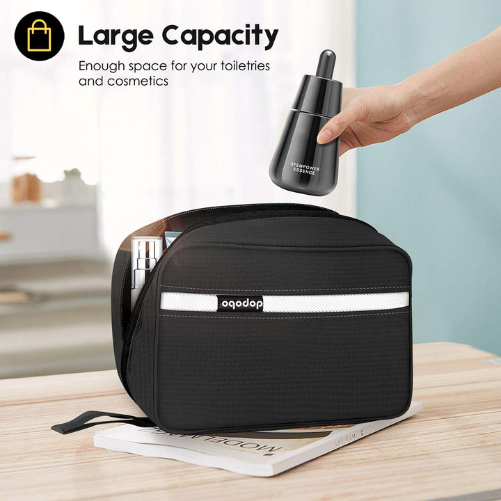 Black : Travelling Toiletry Bag, Dopobo Portable Hanging Water-Resistant Wash Bag for Travelling, Business Trip, Camping (black)