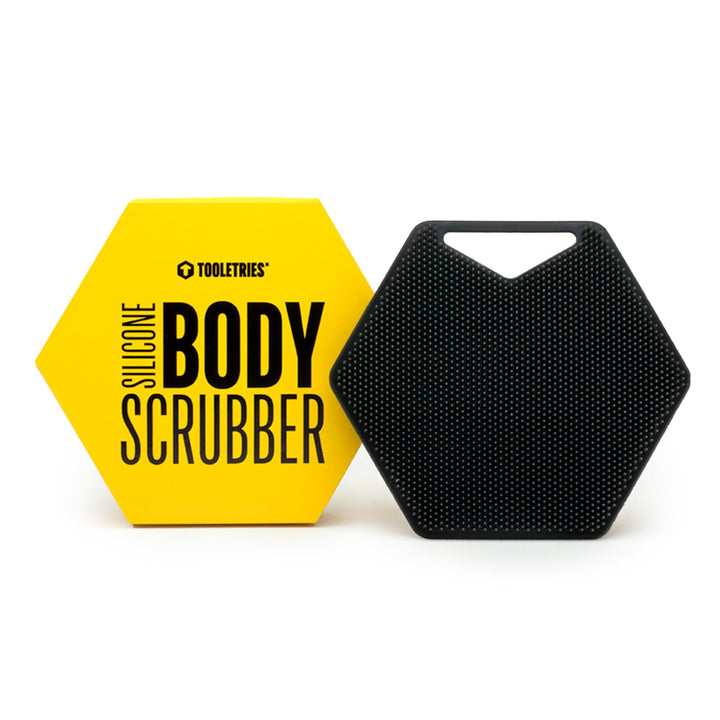 Tooletries - Body Scrubber - Silicone Exfoliating Scrubber - Bathroom & Shower Accessories for Men, Travel Essentials for Men - Durable & Long Lasting Body Wash Scrubber for Men - Charcoal