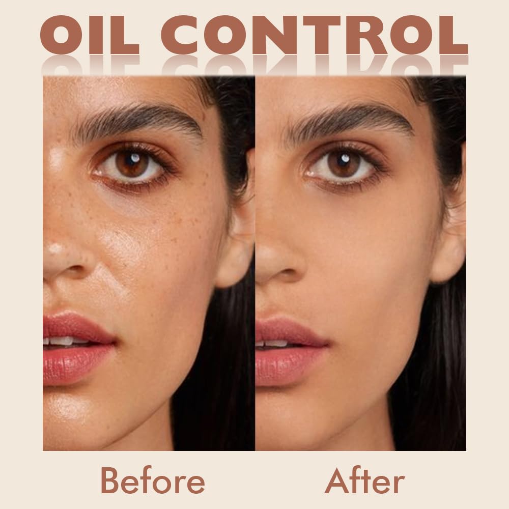 FeiCuiYun Oil Control Matte Perfection Face Pressed Powder, Matte Smooth Flawless Setting Powder Makeup, Polvo Compacto De Maquillaje, Waterproof Long Lasting, Facial Powder, 0.35Oz (03 Pure Beige)