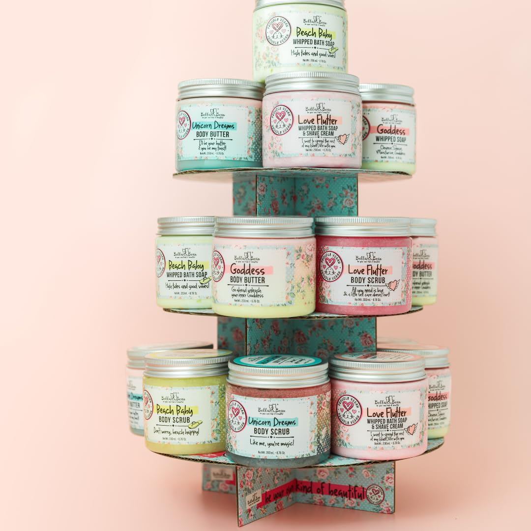 Bella & Bear Goddess Body Butter Scar Cream - Skin Care Moisturizer - Pure Smoothing Beauty Product Cruelty-Free, Vegan Butter with Natural Ingredients - Hydrate Skincare for Dry Skin