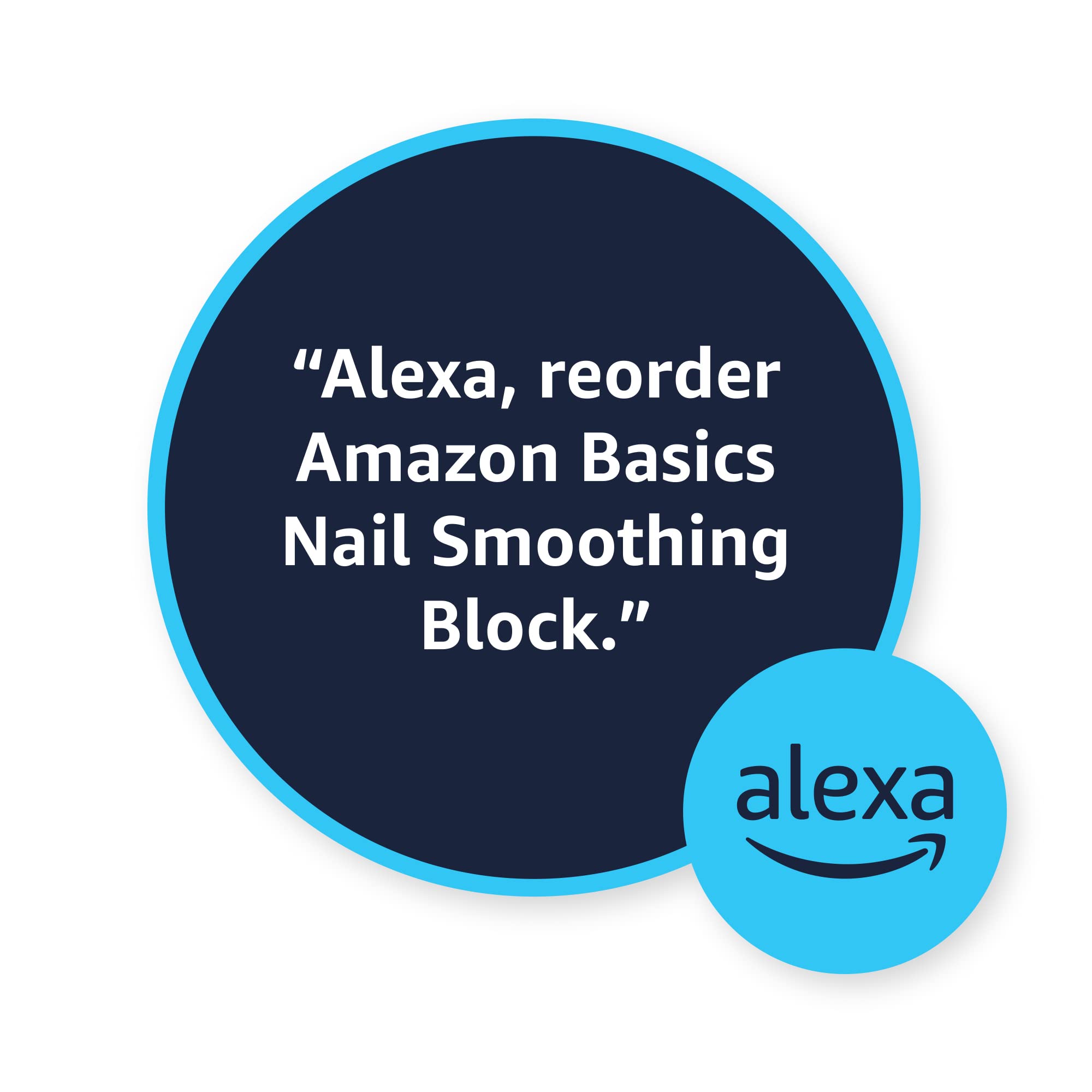 Amazon Basics Nail Smoothing Blocks, 4-Sided, 20 Count, Medium Coarse