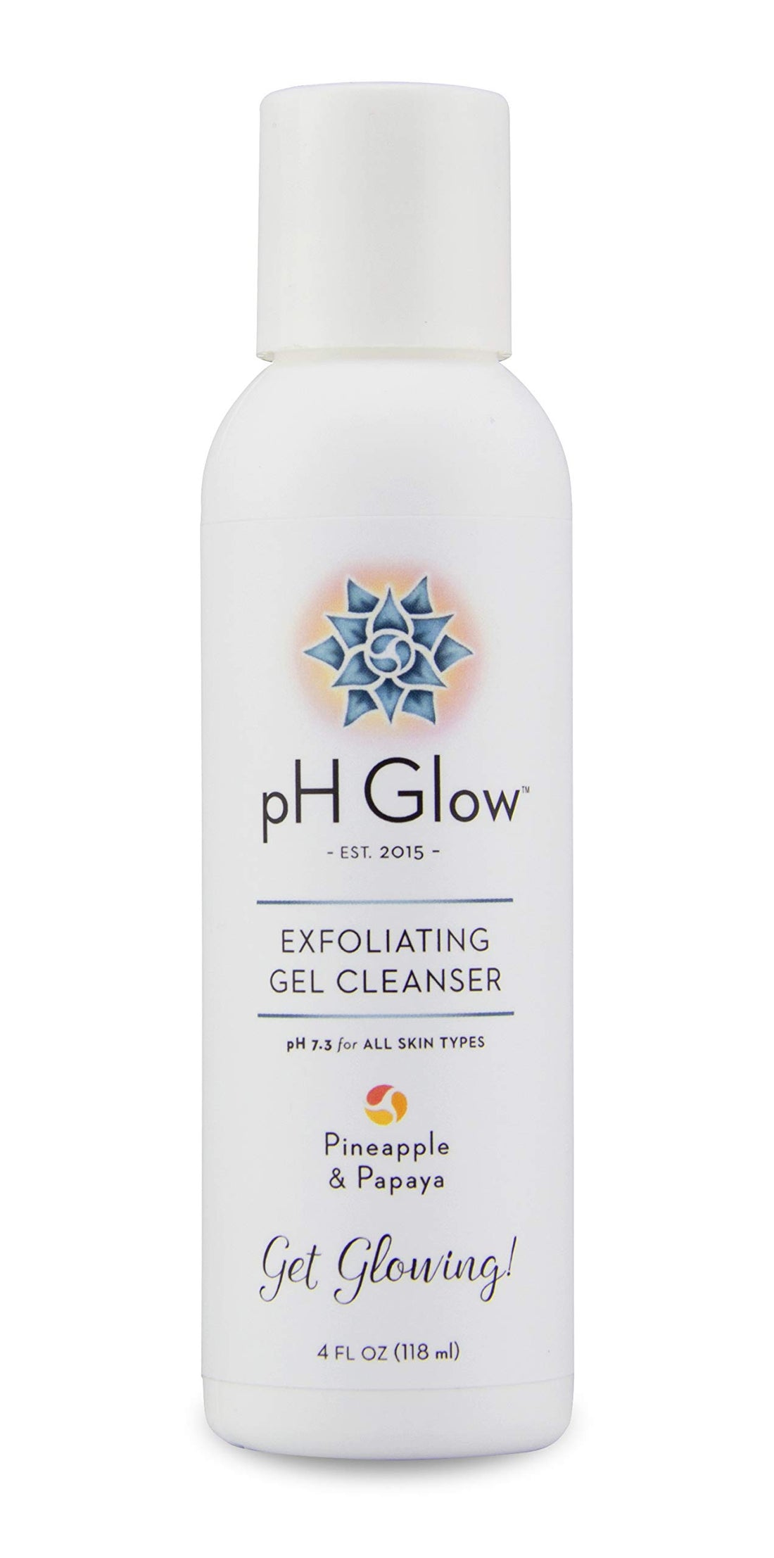 daily exfoliating face wash 100% pure natural enzymes exfoliate to brighten and reveal your best face. antiaging, ph balanced, purifying cleanser. no paraben or sls. fragrance free for sensitive skin