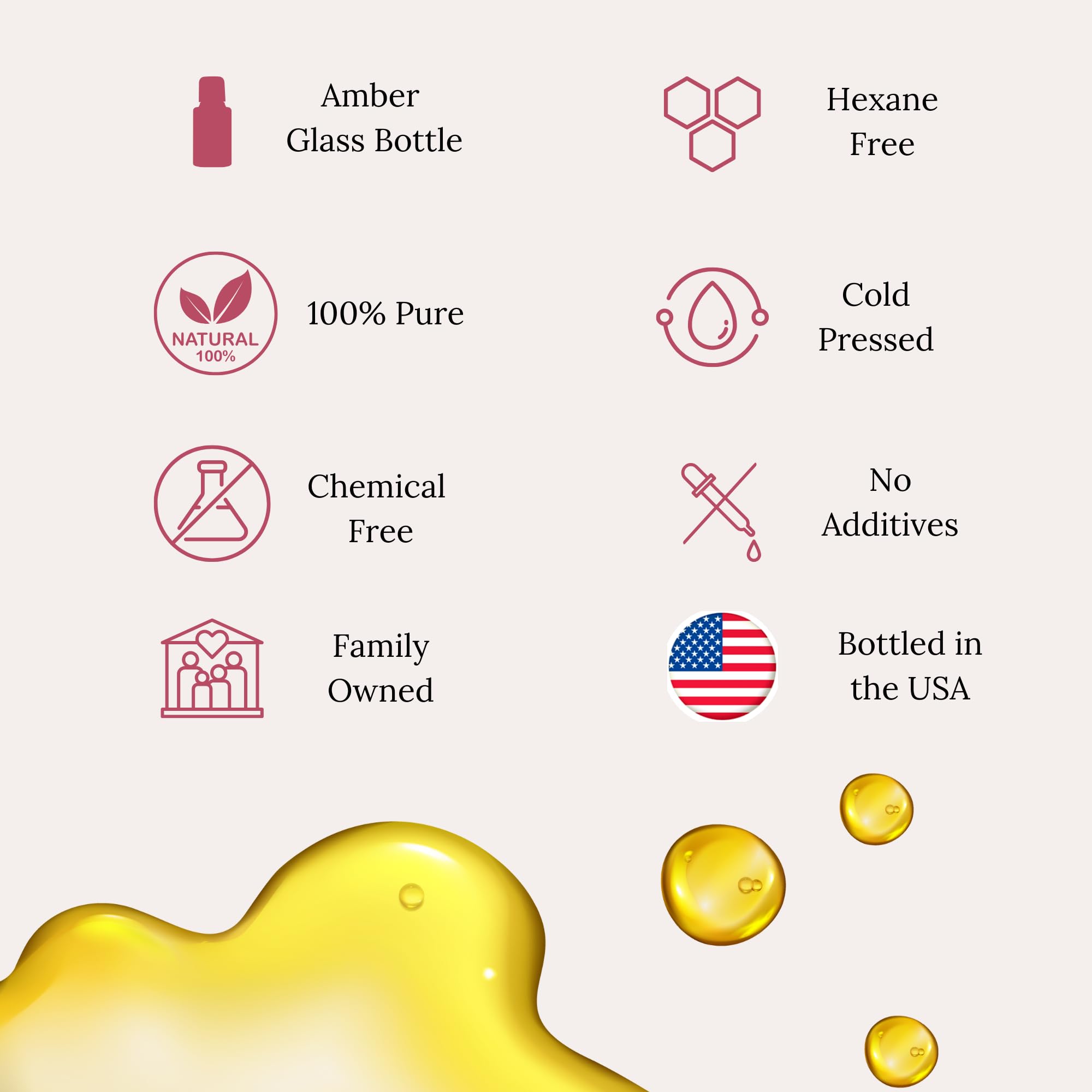 Grandma Flo's Naturals Organic Castor Oil with Rose Quartz Roll On For Face and Body - Glass Bottle, Cold Pressed, Hexane Free, Unrefined - Stimulate Hair Growth, Moisturize Skin