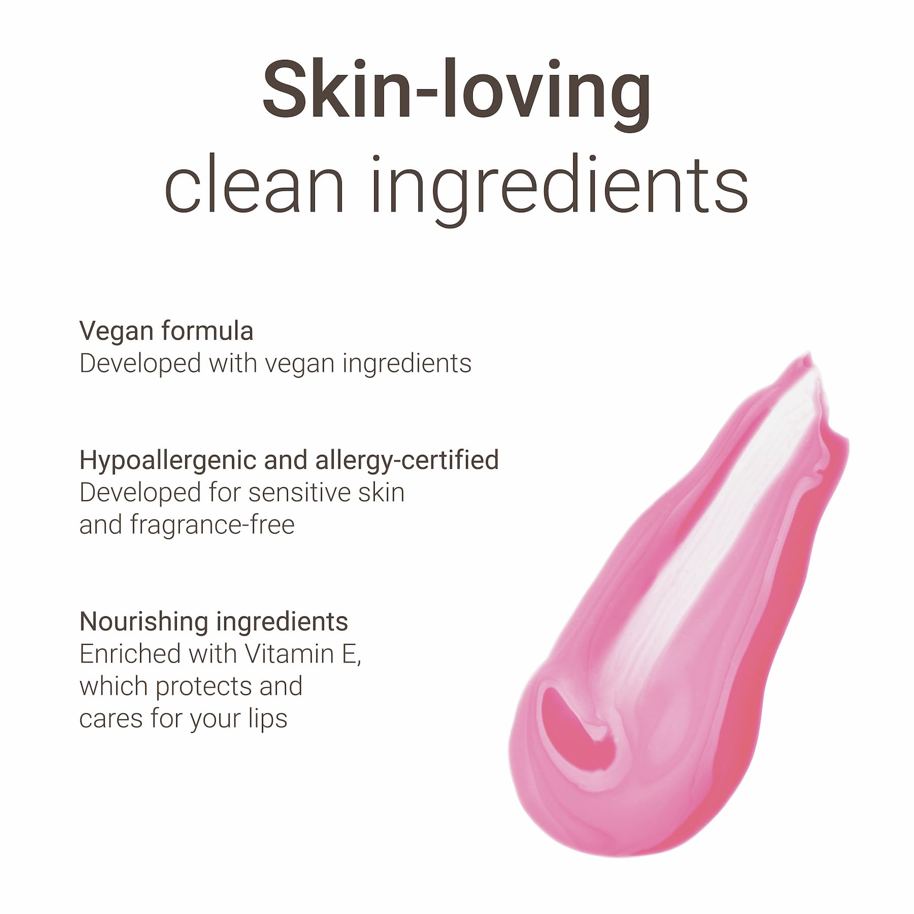 Sandstone Scandinavia Lipglace - Pinky Promise - Hypoallergenic Vegan Lip Gloss - Fragrance Free & Allergy Certified Non-Sticky & Moisturizing Lipgloss Pink - Anti-Aging Hydrating Lipgloss