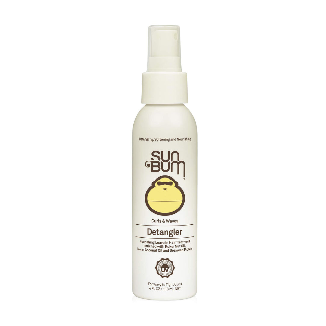 Sun Bum Curls Detangler | Vegan and Cruelty Free Moisturizing Hair Treatment for Wavy and Curly Hair | 4 oz