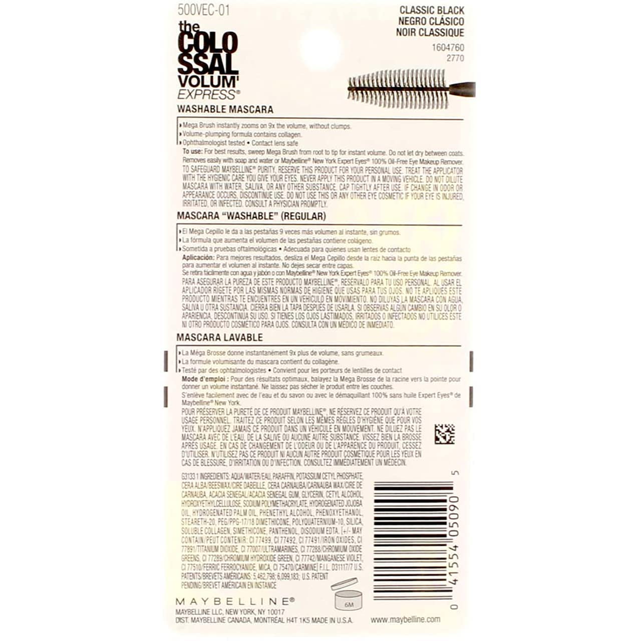 Maybelline Volum' Express The Colossal Mascara - Classic Black - 2 Pack