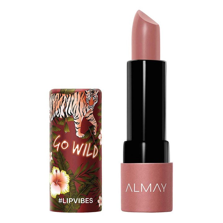 Almay Lip Vibes Lipstick with Vitamin E Oil & Shea Butter, Matte Finish, Hypoallergenic, Treat Yourself, 0.14 Oz