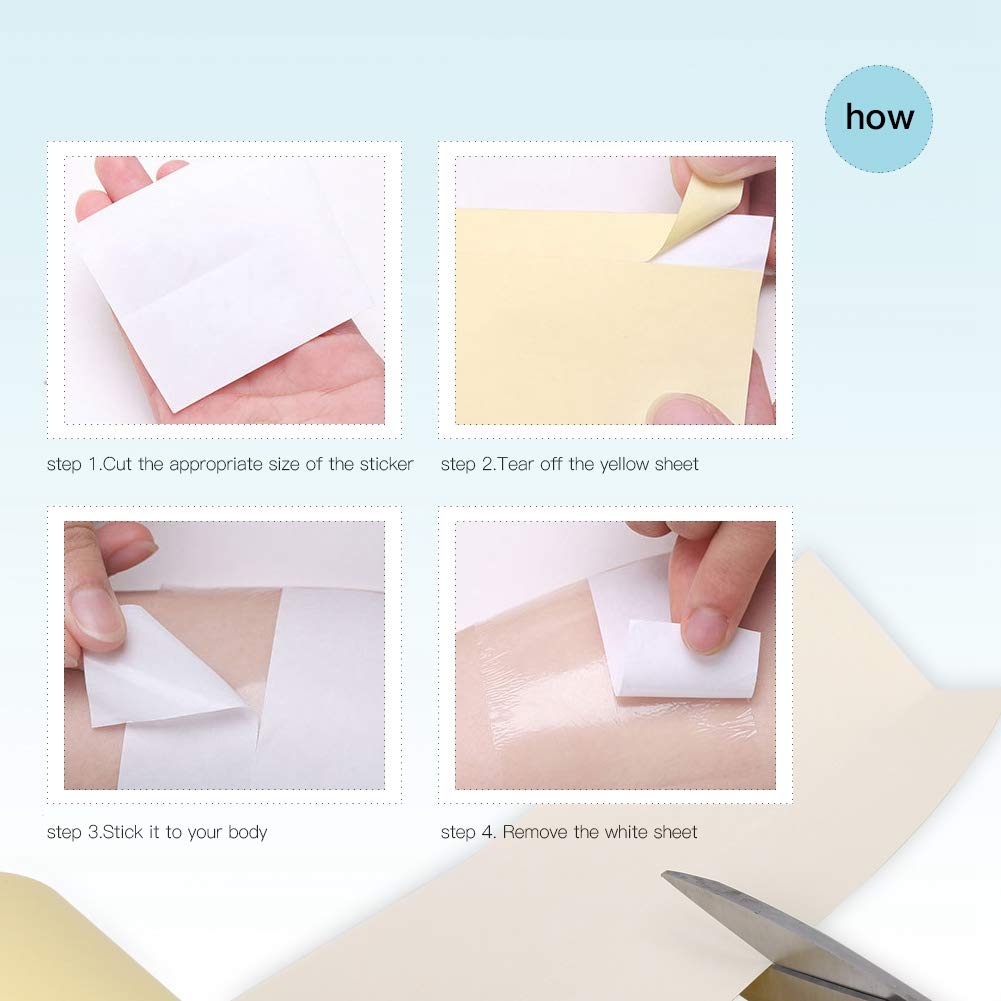 Unisex Antiperspirant Pad Disposable Armpit Sheet Sweat Prevention Pads Transparent Underarm Shielding Antiperspirant Pad,600cm