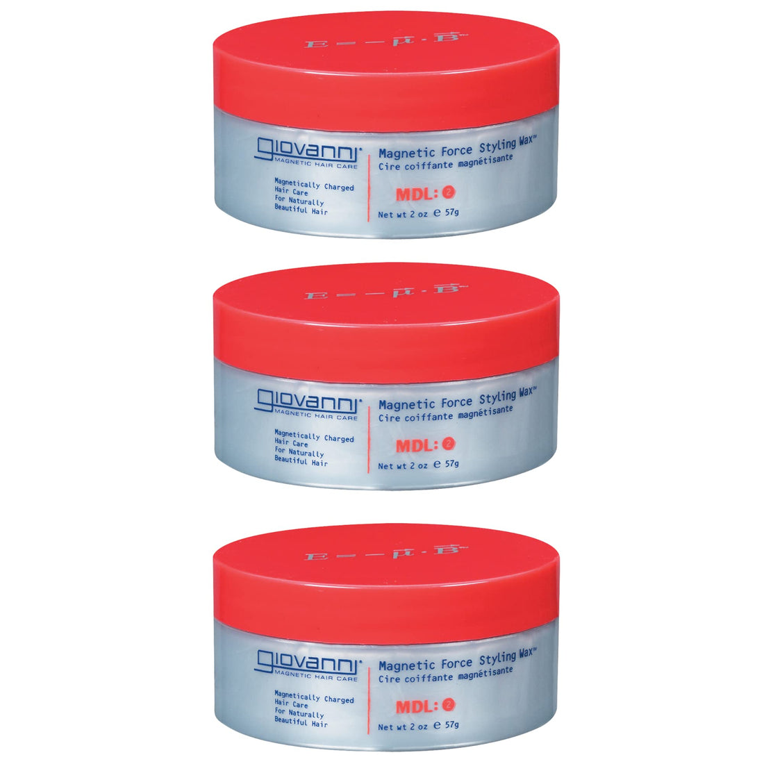 Giovanni Magnetic Force Styling Wax, 2 oz Containers (57 g) (Pack of 3)
