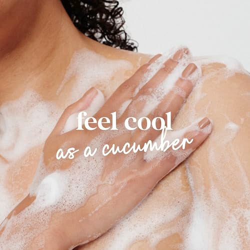 Dove Body Wash with Pump 3 Count Refresh Cucumber and Green Tea for 24hr Lotion-Soft Skin Moisturizing Skin Cleanser with No Sulfates No Parabens