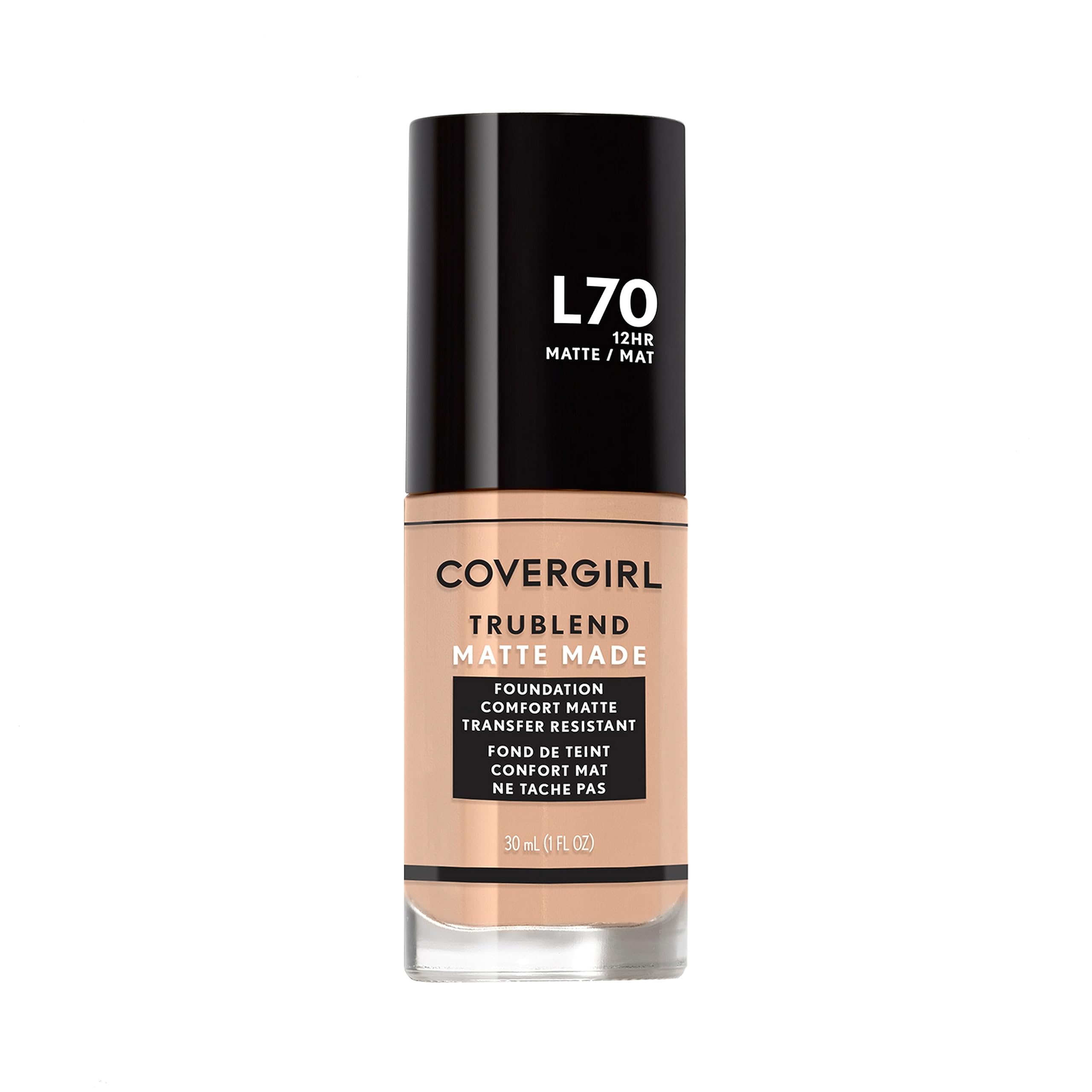 1 L70 Natural Ivory: Covergirl Trublend Matte Made Liquid Foundation, L70 Natural Ivory, 1.014 Ounce