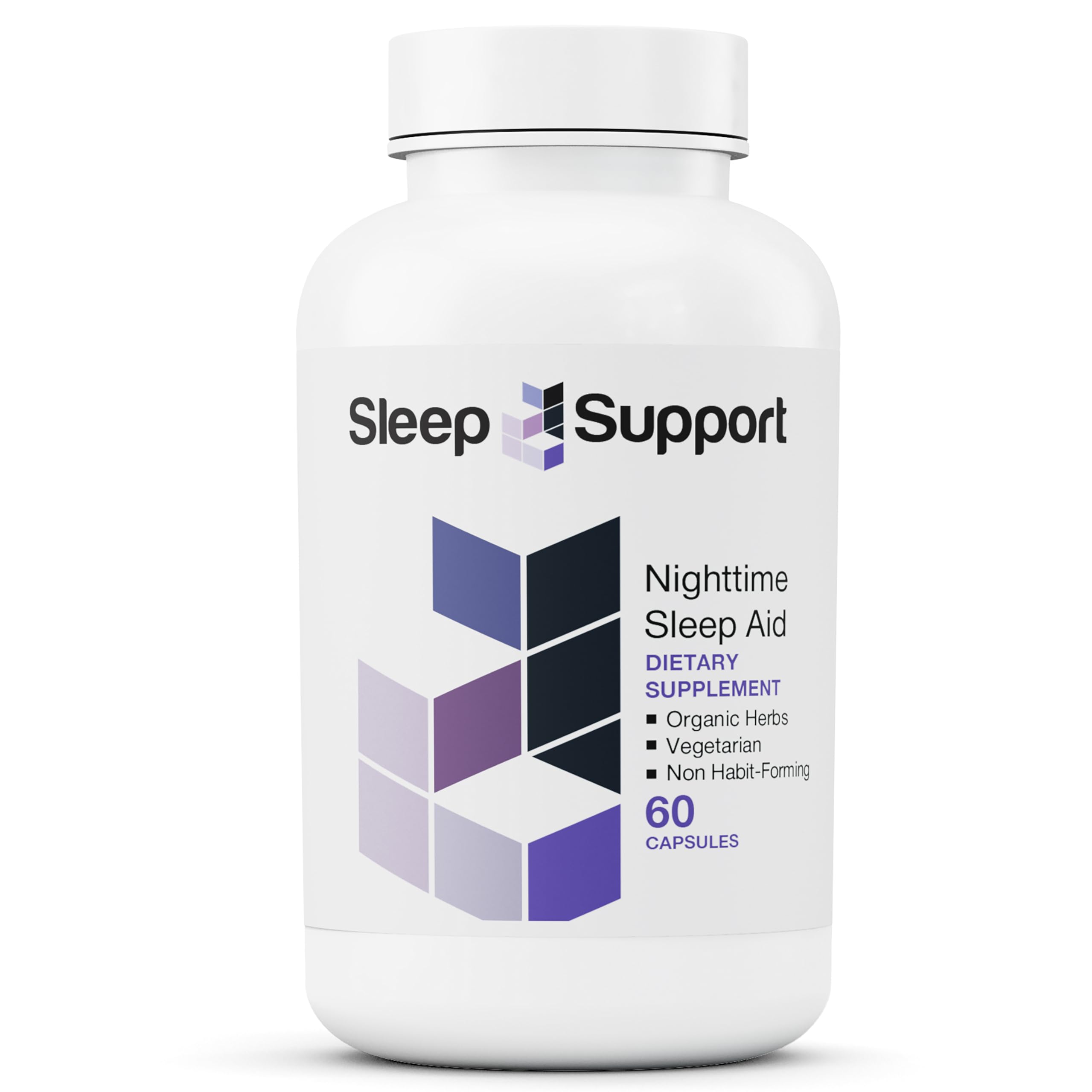 SleepSupport - Natural Sleep Aid for Adults to Help Promote Calm and Relaxation - Organic Sleep Supplement with Ashwagandha, Valerian Root, Magnesium, Melatonin, Glycine, L-Tryptophan - 60 Capsules