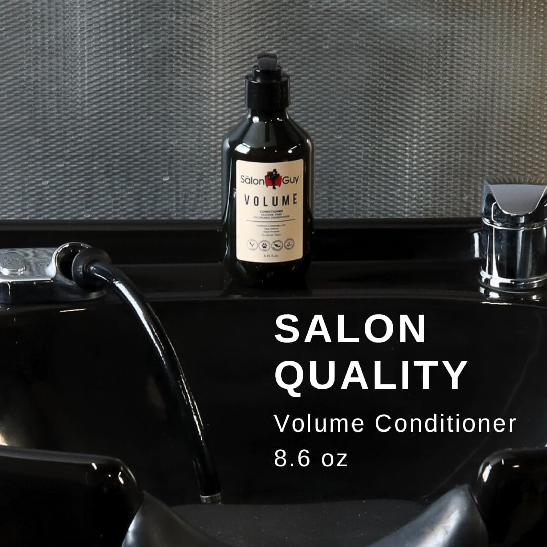 THESALONGUY VOLUME Conditioner for Fine Hair, Lightweight, Creates Volume, Help Repairs Damaged Hair, Detangles, Instant Results, Gluten and Sulfate Free, 8.45 FL OZ