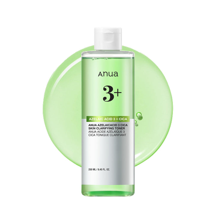 Anua Azelaic Acid 3 CICA Skin Claryfing Toner, Soothing & Clear Care, with Salicylic Acid & Azelaic Acid, Sebum & Spot Care, Suitable for Sensitive Skin, Korean Skin Care (250ml / 8.45 fl.oz.)