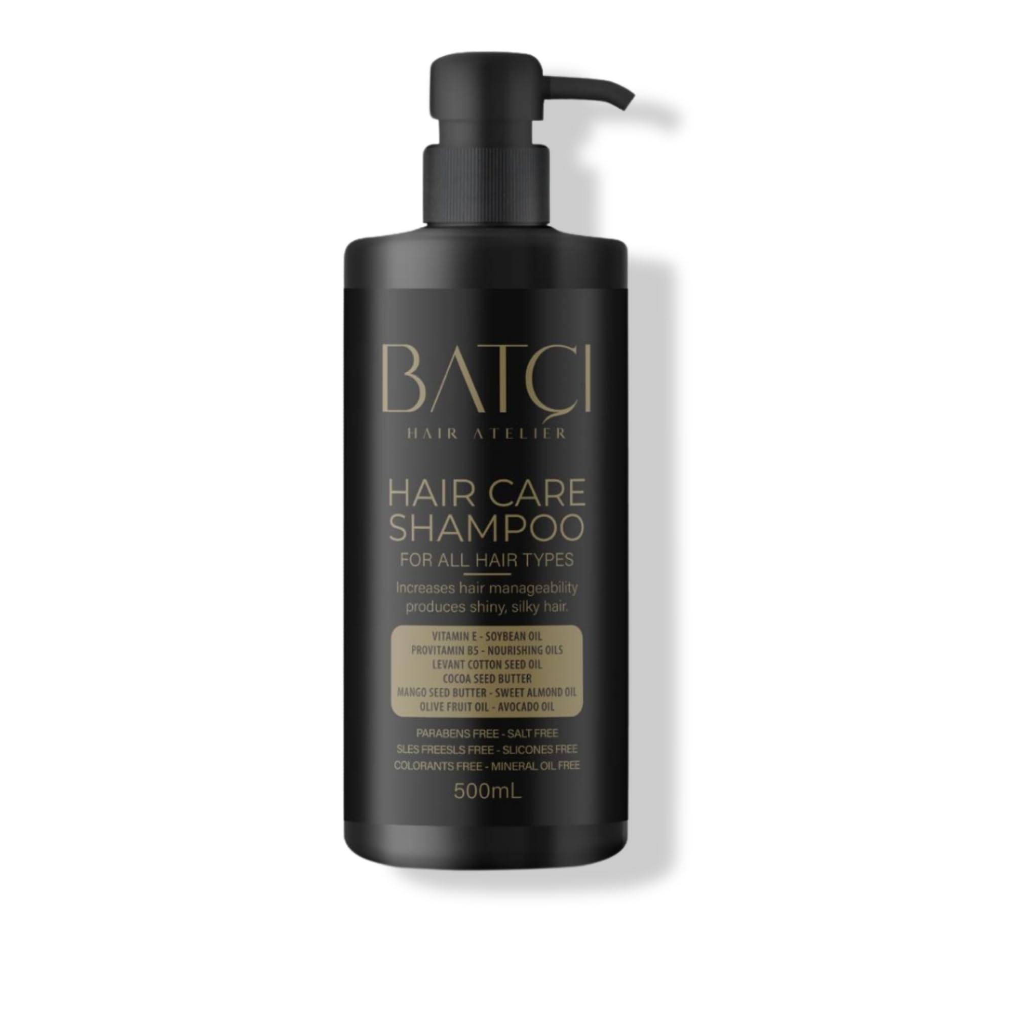 Batci Hair Atelier Provitamin Shampoo - Paraben and Sulfate-Free, Deep Moisturizing and Strengthening, Suitable for All Hair Types, 500 ml