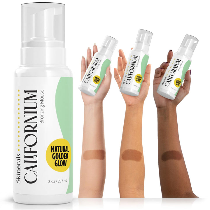 Skinerals Self Tanner Sunless Bronzer Californium Natural and Organic Ingredients for Safe Alternative to Sun Tanning (8 Ounce)