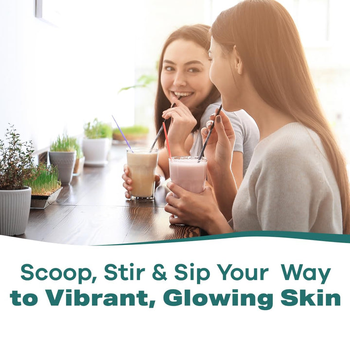 GOBIOTIX Collagen Powder Supplement with Probiotics - Hydrolyzed Protein Collagen Powder for Women - Hair Skin and Nails, Joint and Digestive Health - Collagen Peptides Type I and III - 30 Servings