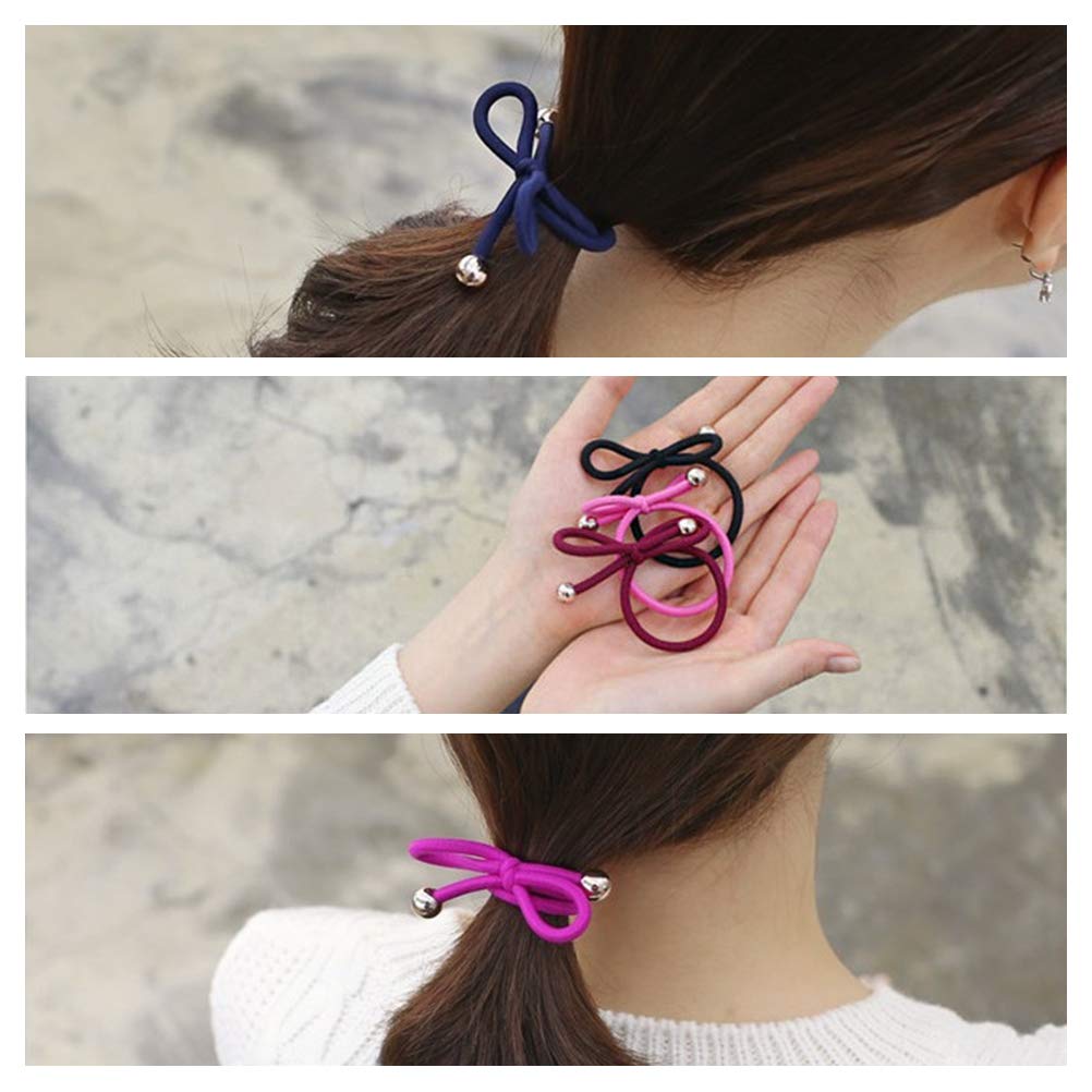 Casualfashion 20Pcs Elastic Hair Bow Ties Band Ponytail Holders Scrunchie Headband