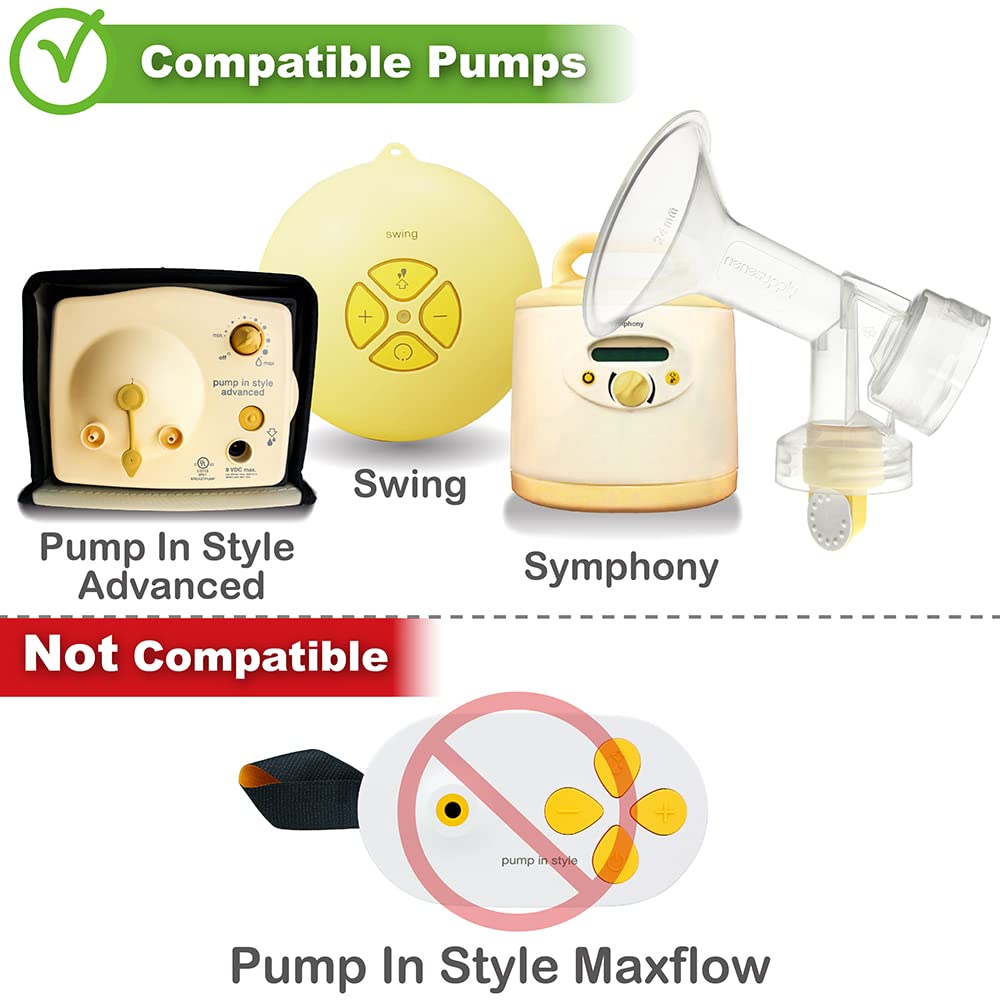 Nenesupply Pump Parts with 27mm Flanges Compatible with Medela Breastpumps Incl. Flange Breastshield Valve Membrane for Pump in Style Symphony Swing Not Original Medela Pump Parts