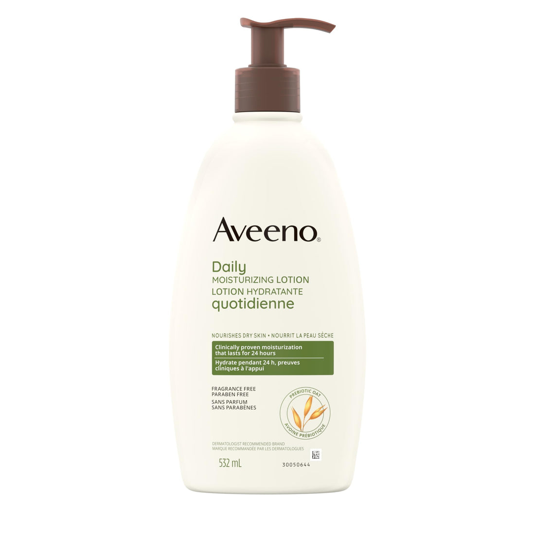 Aveeno Daily Moisturizing Lotion with Pump for Dry Skin, 532ml