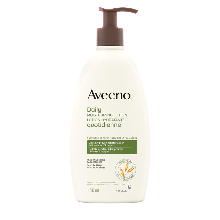 Aveeno Daily Moisturizing Lotion with Pump for Dry Skin, 532ml