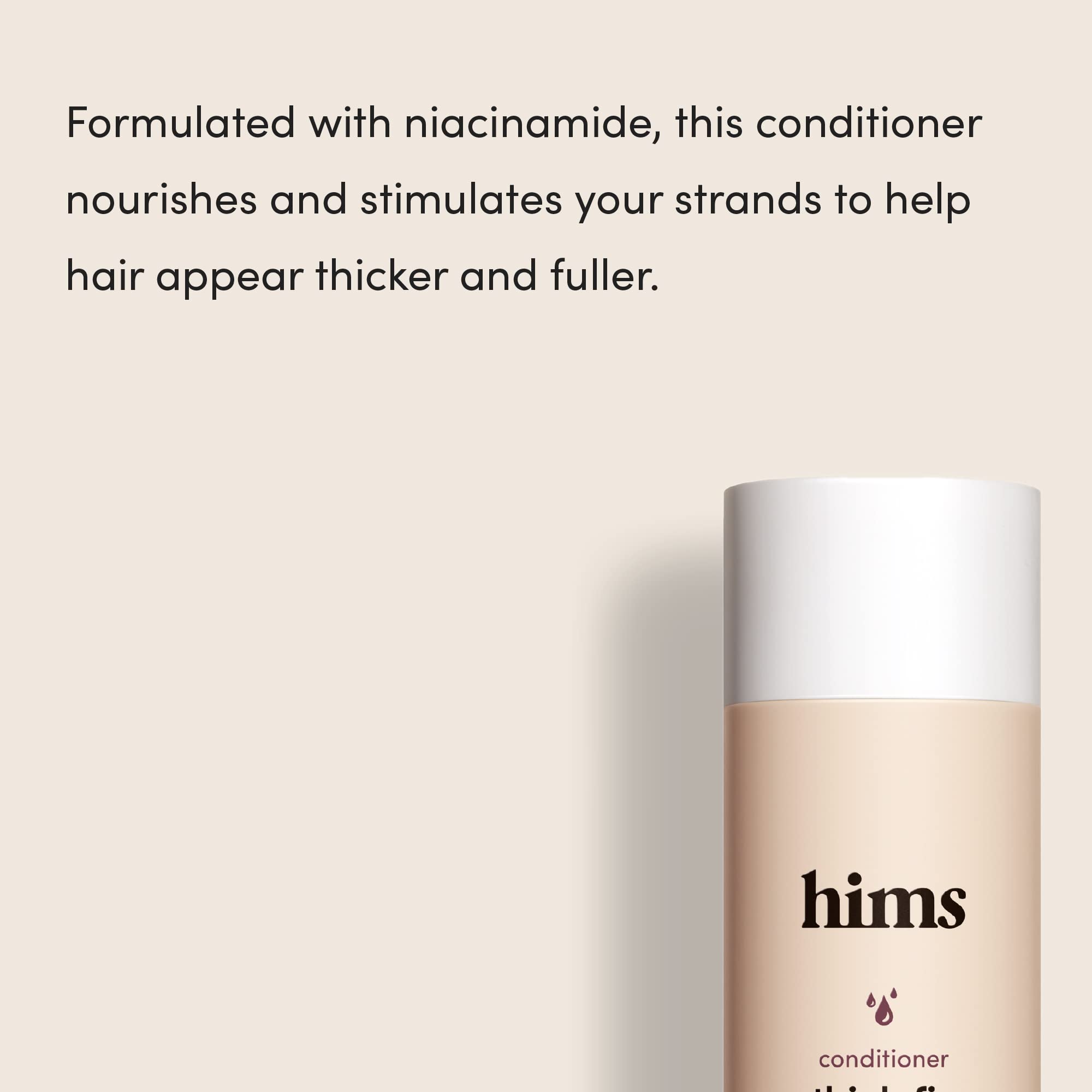 hims Thick Fix Hair Thickening Conditioner for Men, 2 Pack - Hair Loss Conditioner with Niacinamide - No Parabens or Sulfates, Vegan and Cruelty Free - Eucalyptus Grove - 2 x 6.4 fl oz