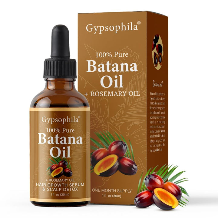 Batana Oil with Rosemary for Hair Growth -100% Pure Natural Hair Growth Oil,Nourishes The Scalp, Eliminates Split Ends, Reduce Hair Loss & Detox Your Scalp (1 Fl Oz) for All Hair Types