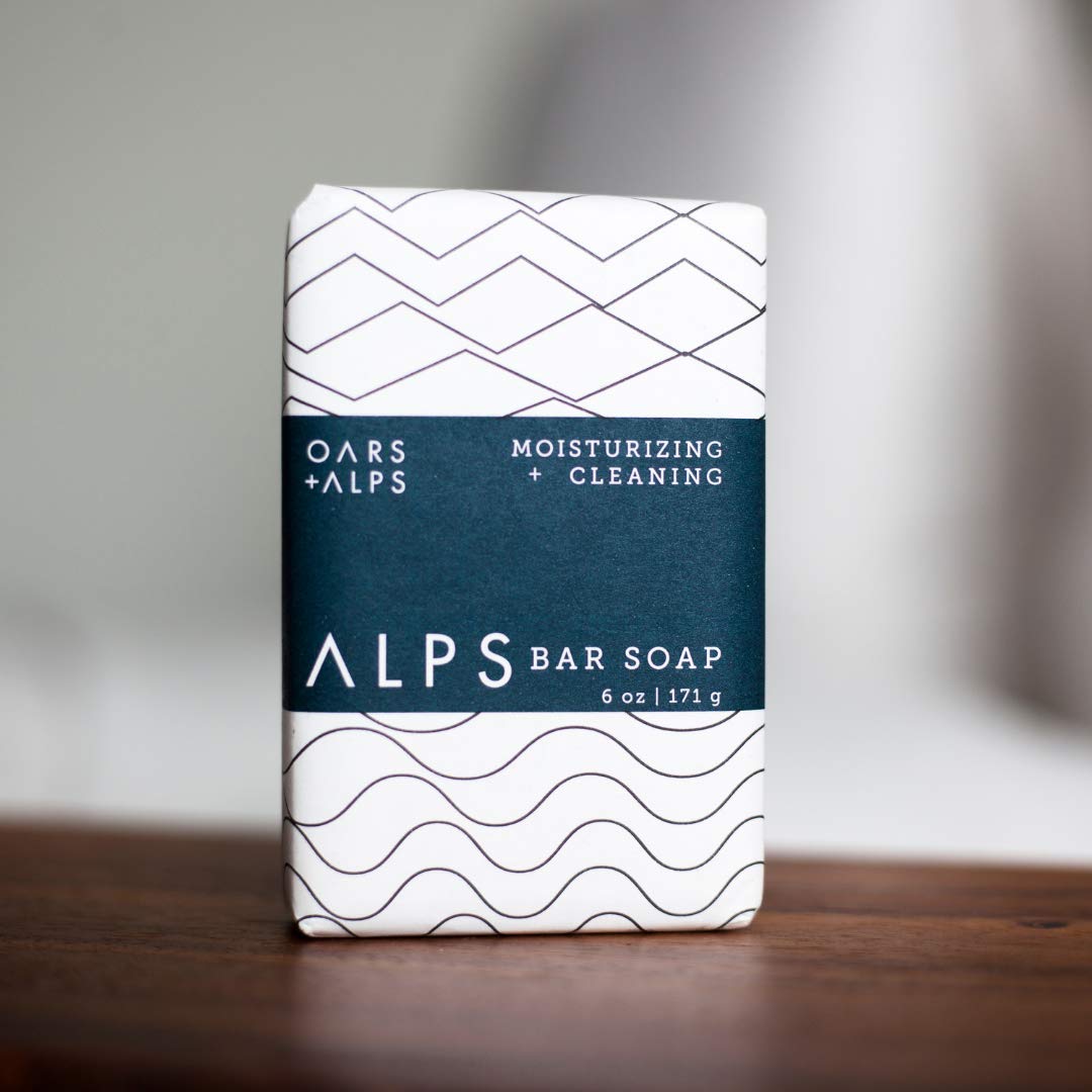 Oars + Alps Bar Soap, Natural Skin Care, Hydrates with Shea Butter and Jojoba Oil, Vegan and Gluten Free