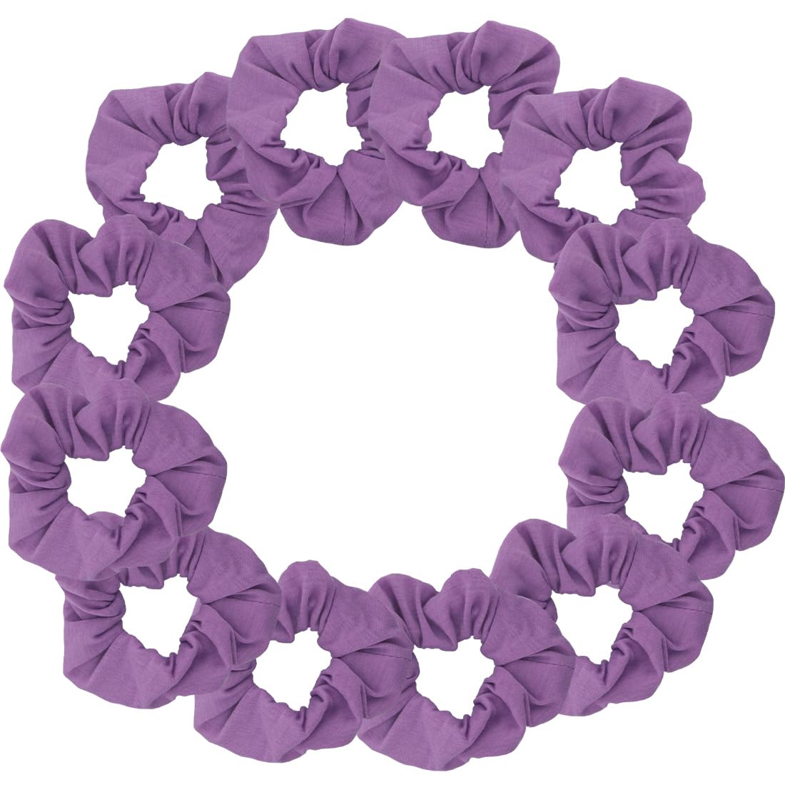 Lavender : Set of 12 Scrunchies - Lavender