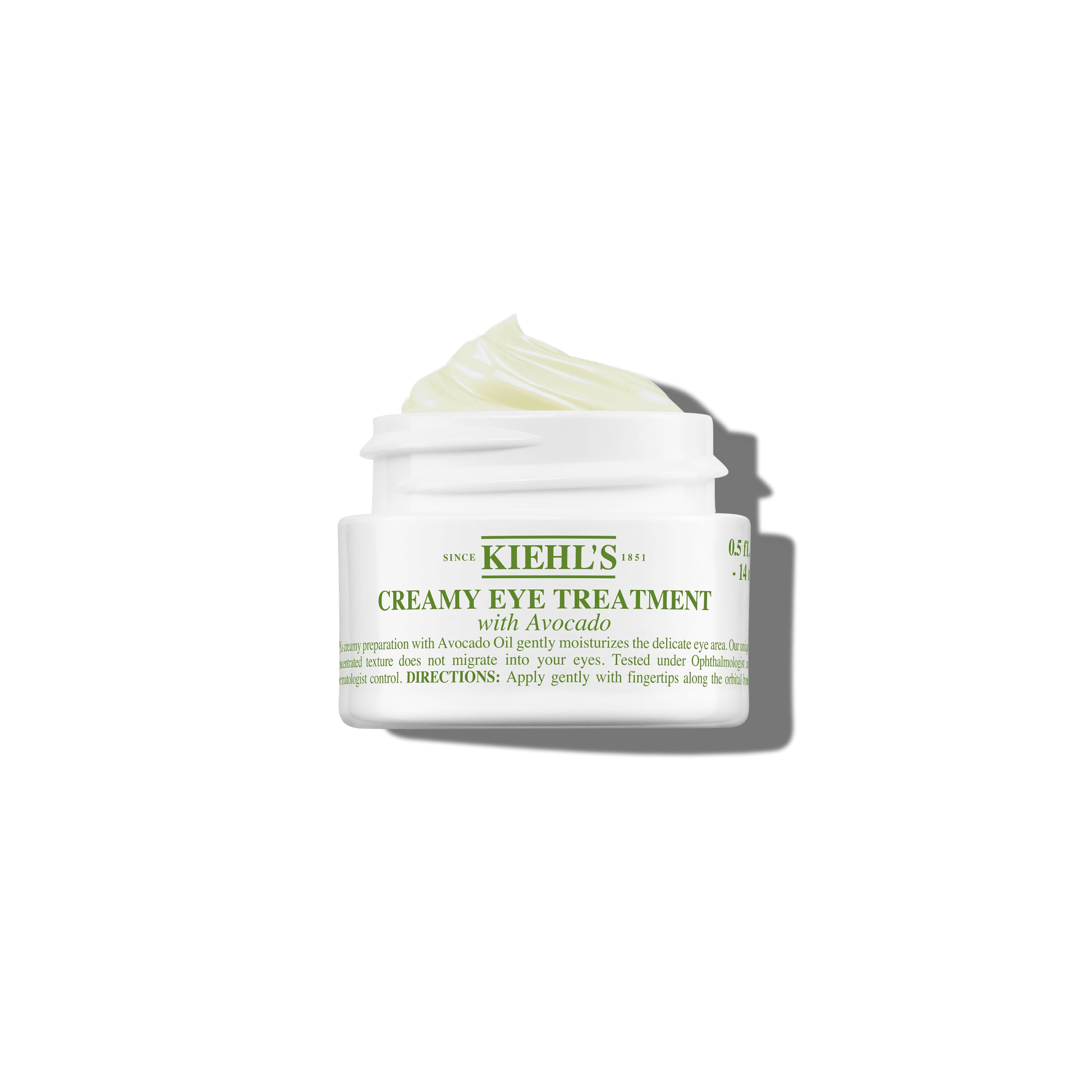 Kiehl's Avocado Eye Treatment, Nourishing and Hydrating Eye Cream, Avocado Oil and Caffeine to Energize and Invigorate Skin, Tired Eyes, 99% Naturally Derived Formula - 0.5 fl oz