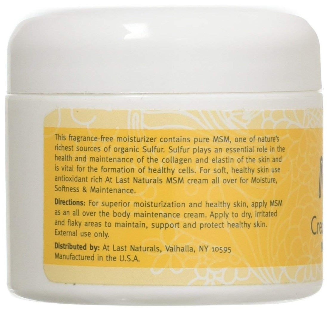 At Last Naturals (formerly Alvin Last) MSM Skin Enhance Cream, 2 Oz