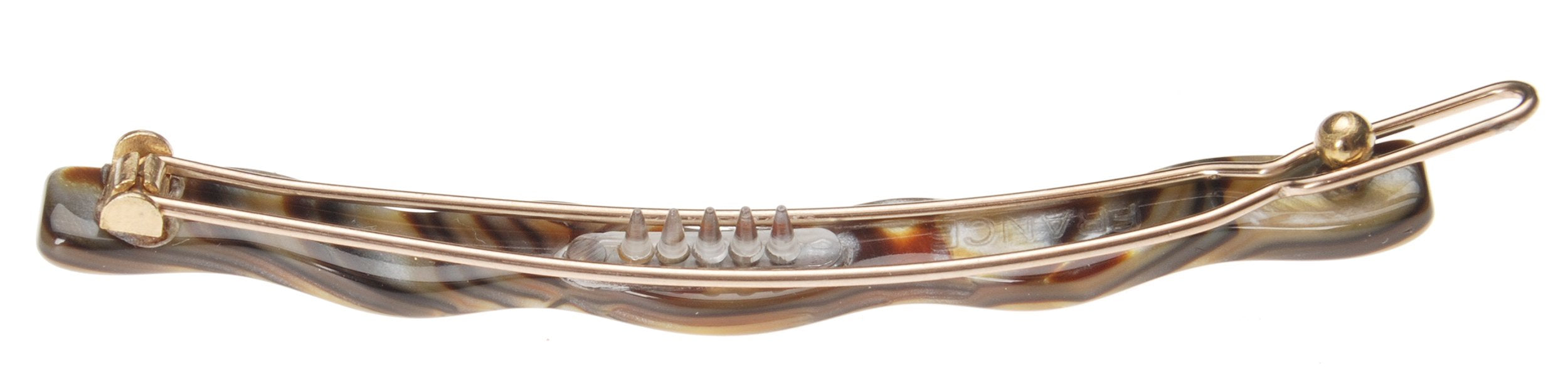 Onyx : France Luxe Wavy Tige Boule Barrette - Onyx