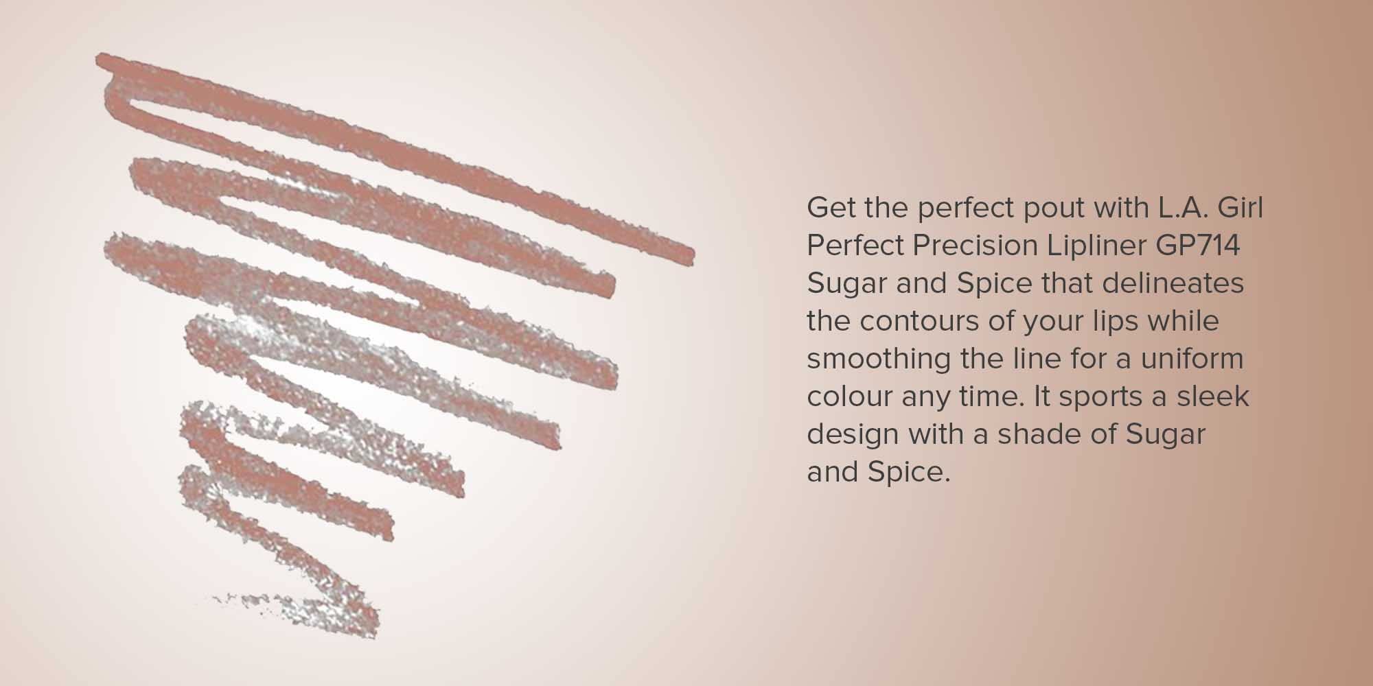 L.A. Girl Perfect Precision Lipliner, Sugar & Spice GP714