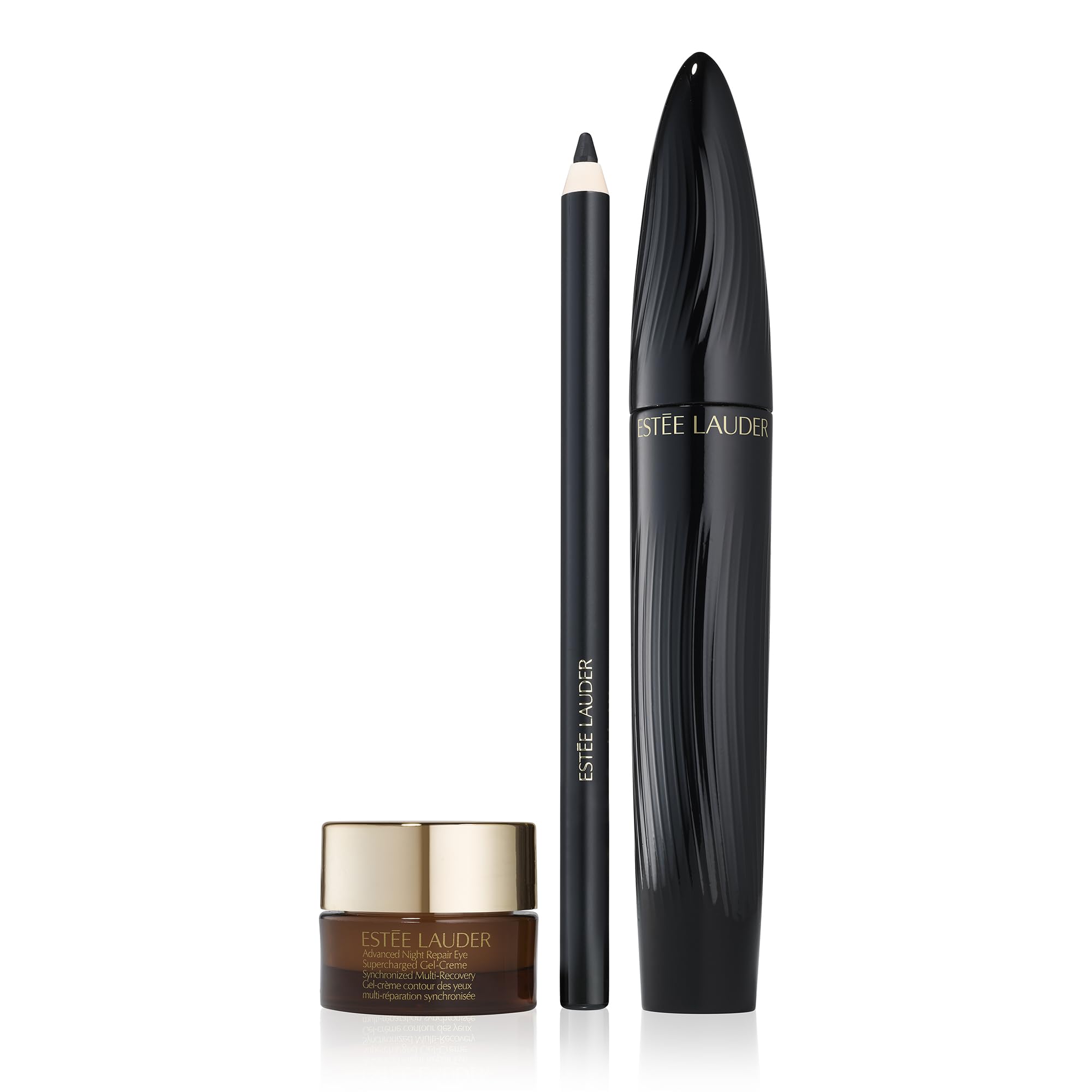 Estée Lauder High Powered Eyes Turbo Lash Mascara 3 Piece Set | Define + Volume + Brighten | Includes Mascara, Eye Cream, Eyeliner