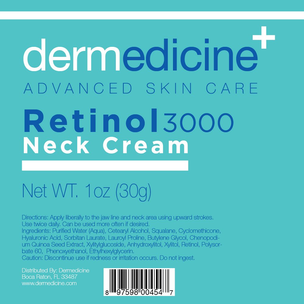 Neck Tightening Cream w/Retinol 3000 | Anti-Aging Lotion | Helps to Firm & Tighten Loose Sagging Skin Smooth Wrinkles & Fine Lines | More Youthful Neck and Chest | 1 fl oz/30 ml