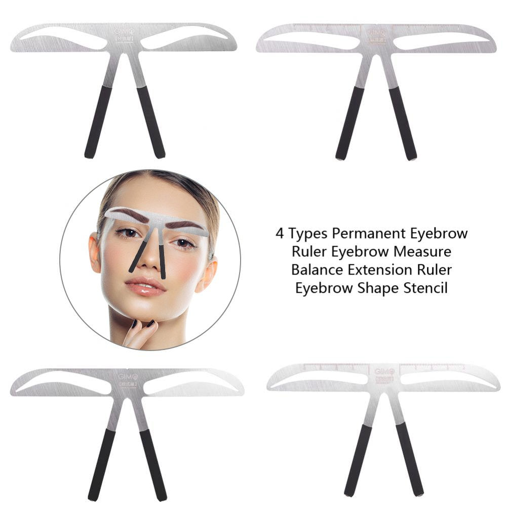 Eyebrow Ruler, Permanent Tattoo Eyebrow Measure Balance Extension Three-point positioning design Ruler Shape Stencil Makeup Tool Eyebrow Measure Balance Extension Ruler, Eyebrow Shape Stencil Tool