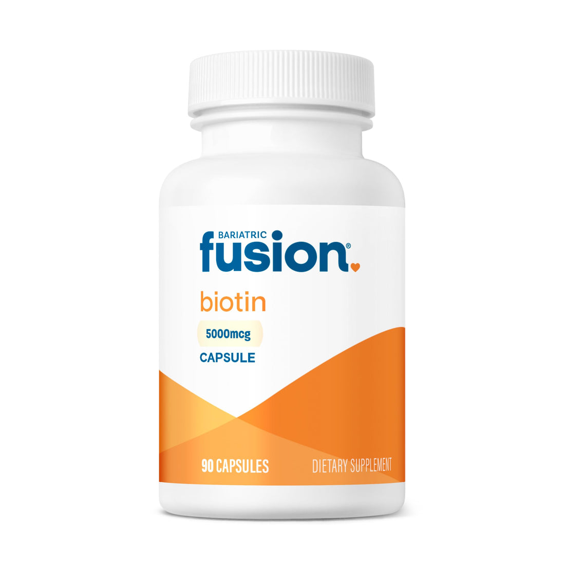 Bariatric Fusion Biotin 5000mcg Vitamin | Easy to Swallow Capsules Biotin Supplement for Hair Growth | 90 Count | 3 Month Supply