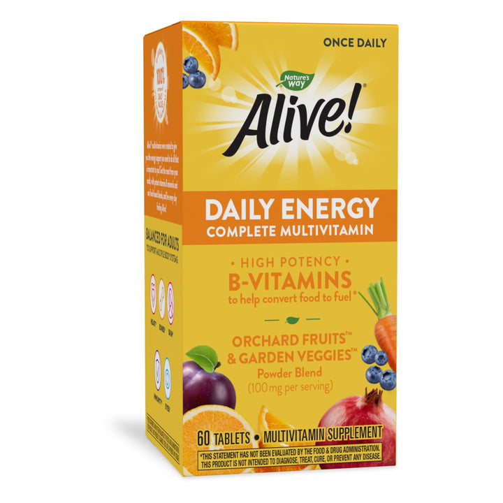 Nature’s Way Alive! Daily Energy Multivitamin 22 Vitamins and Minerals 60 Tablets