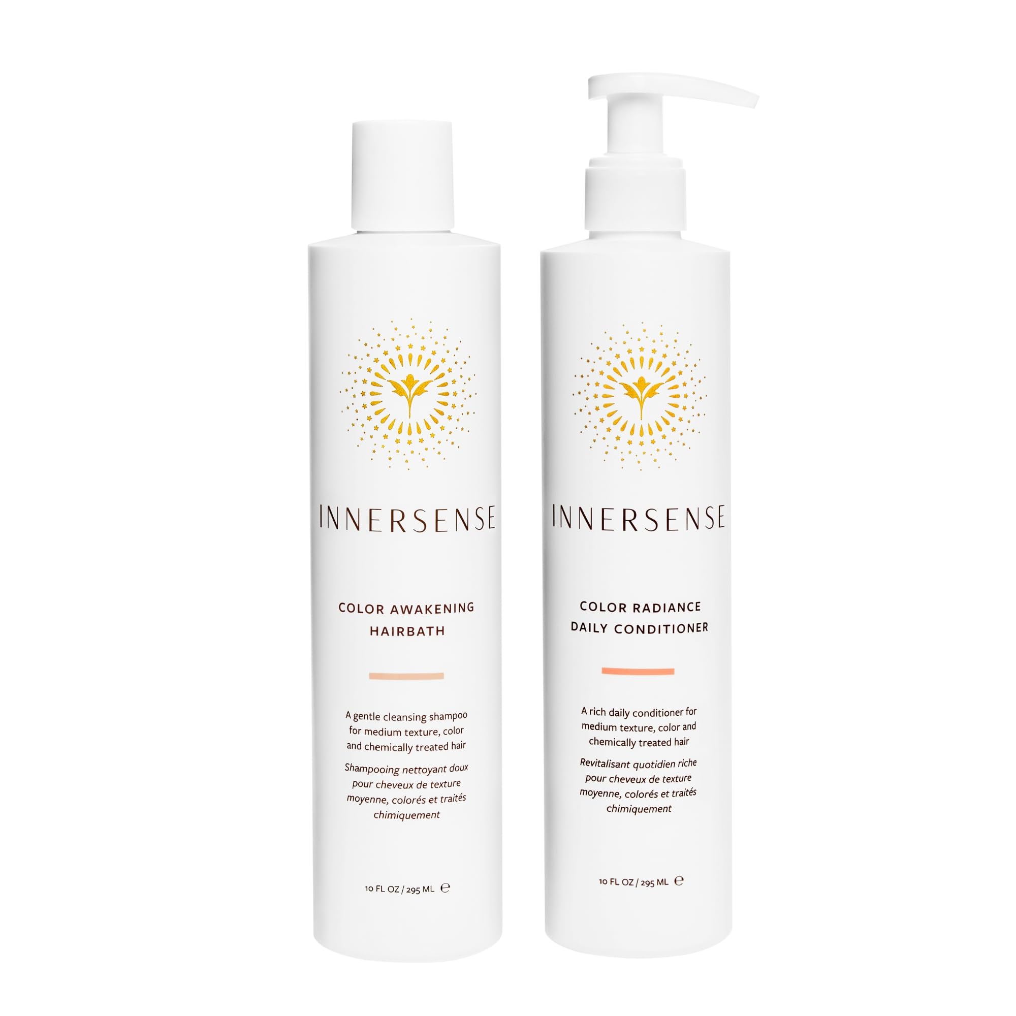 INNERSENSE Organic Beauty - Color Awakening Hairbath Shampoo + Daily Conditioner Duo | Non-Toxic, Cruelty-Free, Clean Haircare (10 fl oz each)