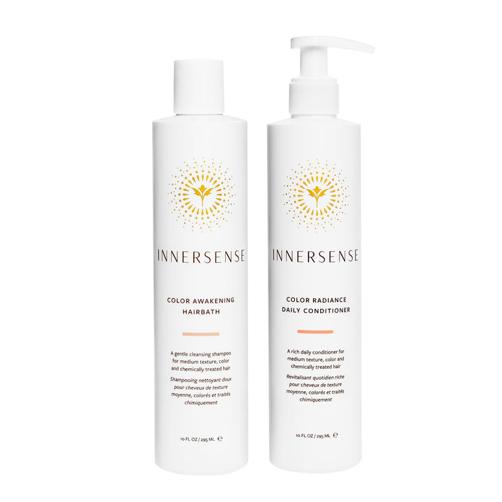 INNERSENSE Organic Beauty - Color Awakening Hairbath Shampoo + Daily Conditioner Duo | Non-Toxic, Cruelty-Free, Clean Haircare (10 fl oz each)
